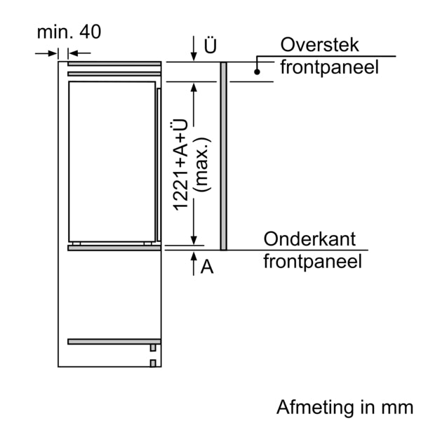Siemens KI41RNSE0 inbouw koelkast 204 liter