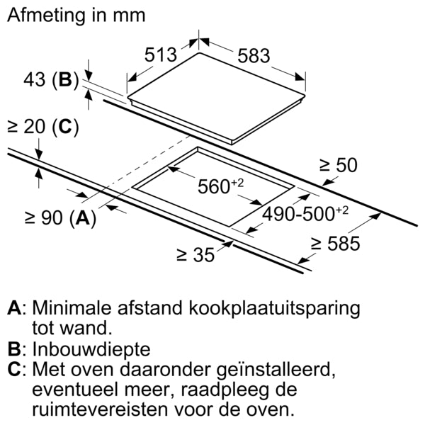 Siemens EA645GN17 kookplaat Zwart Ingebouwd Keramisch 4 zone(s)