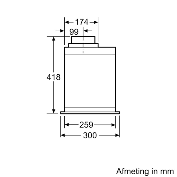 Siemens LB59584M afzuigkap Plafond inbouw Roestvrijstaal 730 m³/uur A++