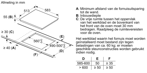 Siemens iQ300 Zwart Ingebouwd 60 cm Inductiekookplaat zones 4 zone(s)