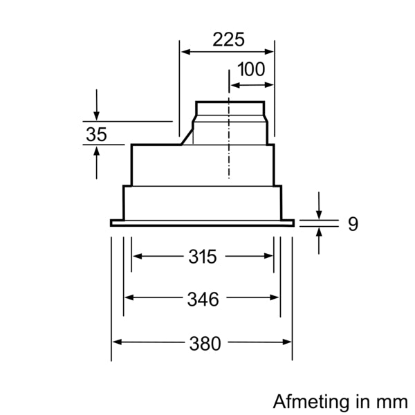 Siemens iQ300 LB55565 afzuigkap Inbouw Roestvrijstaal 590 m³/uur C