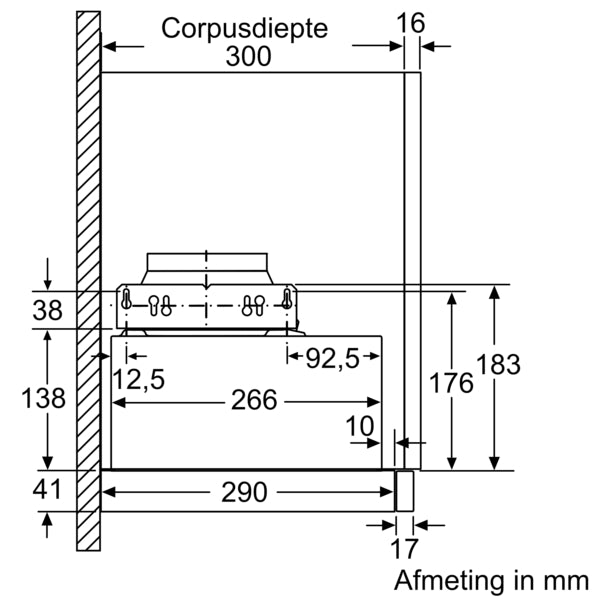 Siemens iQ100 LI64MB521 afzuigkap Semi-inbouw (uittrekbaar) Grijs, Zilver 389 m³/uur A+++