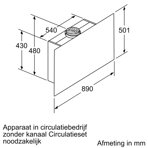 Siemens LC97FQP60 afzuigkap Muurmontage Zwart, Roestvrijstaal 730 m³/uur A