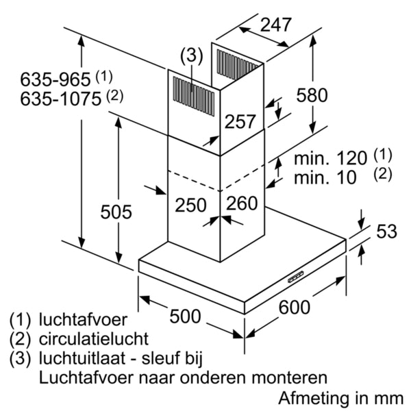 Siemens LC64BBC50 wandschouwkap 60 cm