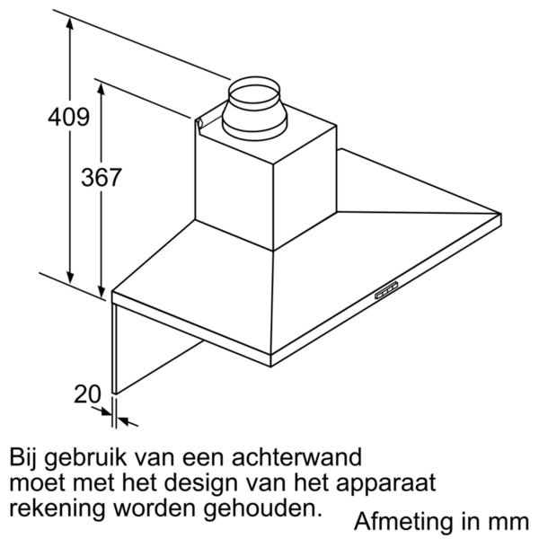Siemens iQ300 LC96QBM50 afzuigkap Muurmontage Roestvrijstaal 610 m³/uur A