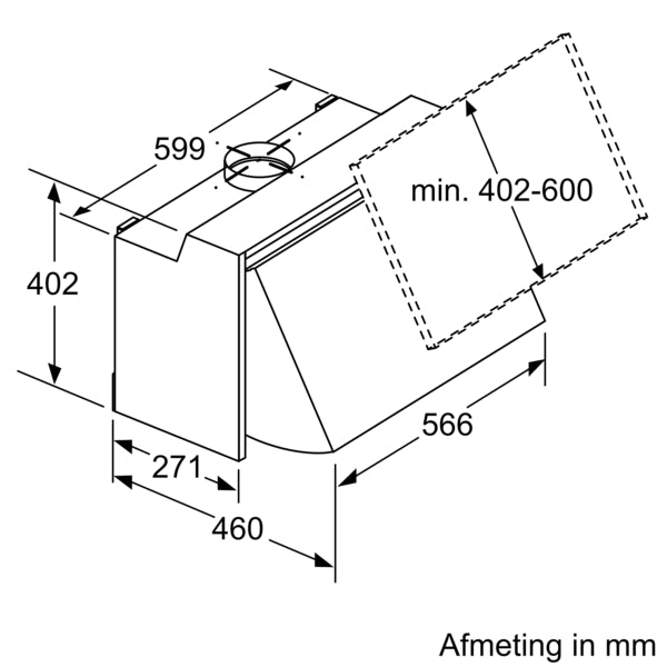 Siemens LE63MAC00 integreerbare afzuigkap 60 cm