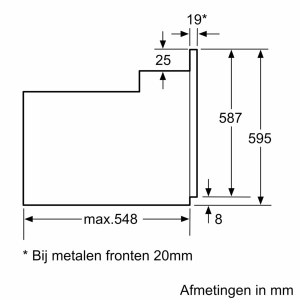 Siemens HB113FBS1 inbouwoven 66 liter