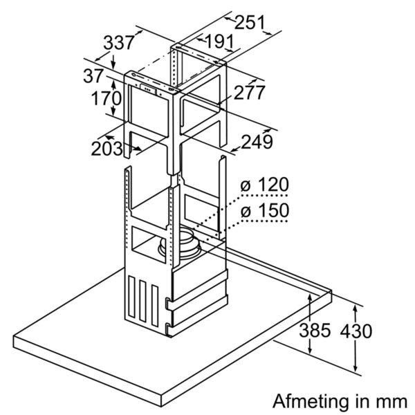 Siemens iQ500 LF98BIP50 afzuigkap Eiland Roestvrijstaal 810 m³/uur A+