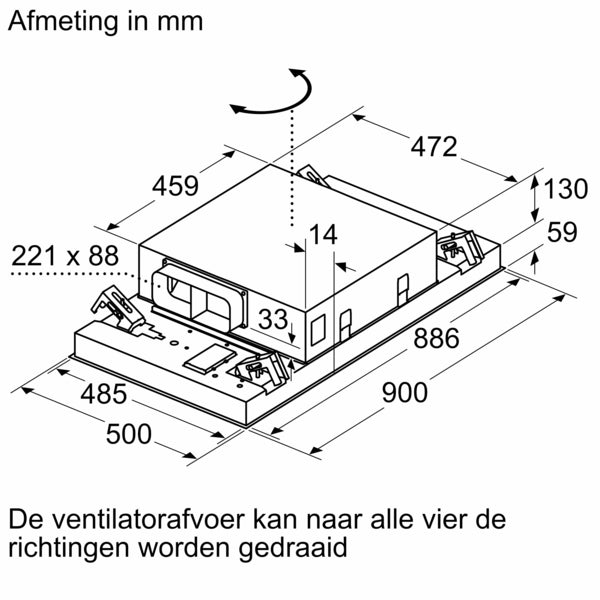 Siemens LR96CAQ50 plafond afzuigkap